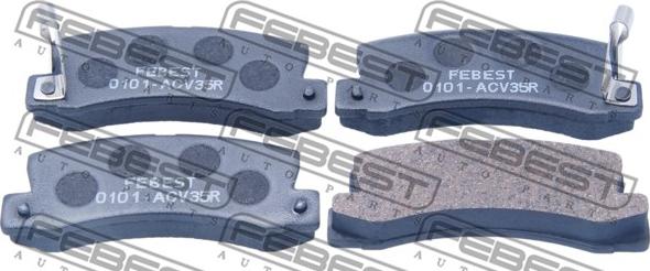 Febest 0101-ACV35R - Brake Pad Set, disc brake autospares.lv