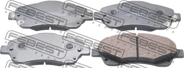 Febest 0101-AZT250F - Brake Pad Set, disc brake autospares.lv