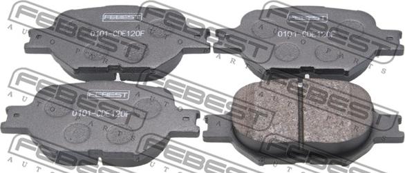 Febest 0101-CDE120F - Brake Pad Set, disc brake autospares.lv