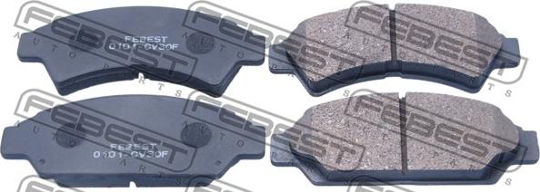 Febest 0101-CV30F - Brake Pad Set, disc brake autospares.lv