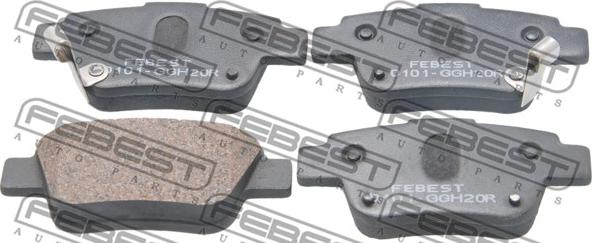 Febest 0101-GGH20R - Brake Pad Set, disc brake autospares.lv