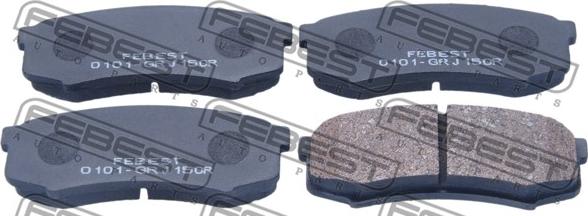 Febest 0101-GRJ150R - Brake Pad Set, disc brake autospares.lv