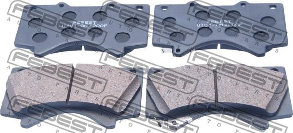 Febest 0101-GRJ200F - Brake Pad Set, disc brake autospares.lv