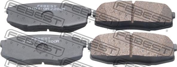 Febest 0101-GRJ200R - Brake Pad Set, disc brake autospares.lv