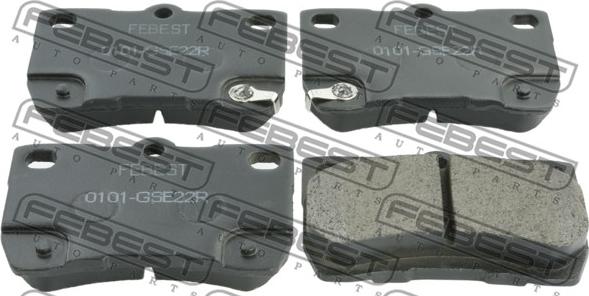 Febest 0101-GSE22R - Brake Pad Set, disc brake autospares.lv