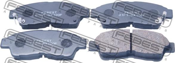 Febest 0101-GX100F - Brake Pad Set, disc brake autospares.lv