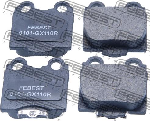 Febest 0101-GX110R - Brake Pad Set, disc brake autospares.lv