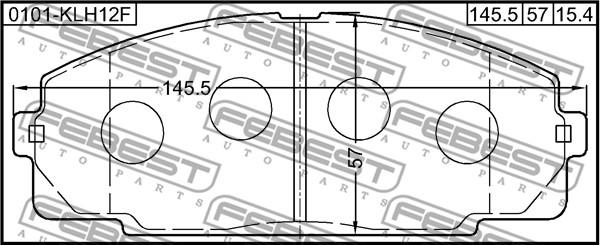 Febest 0101-KLH12F - Brake Pad Set, disc brake autospares.lv