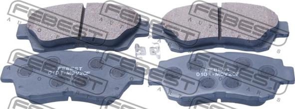 Febest 0101-MCV20F - Brake Pad Set, disc brake autospares.lv