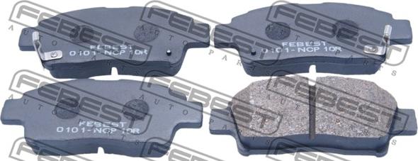 Febest 0101-NCP10R - Brake Pad Set, disc brake autospares.lv