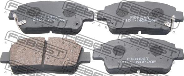 Febest 0101-NCP20F - Brake Pad Set, disc brake autospares.lv