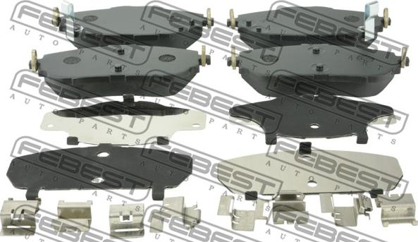 Febest 0101-NDE180F - Brake Pad Set, disc brake autospares.lv