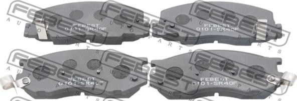 Febest 0101-SR40F - Brake Pad Set, disc brake autospares.lv