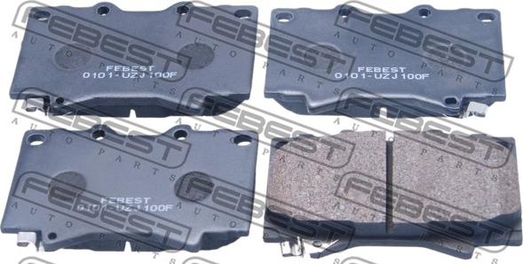 Febest 0101-UZJ100F - Brake Pad Set, disc brake autospares.lv