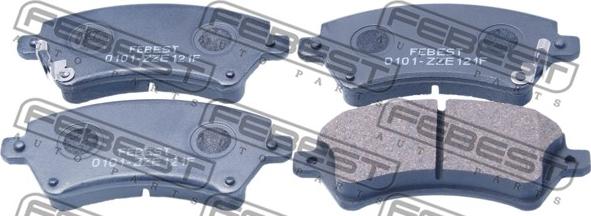 Febest 0101-ZZE121F - Brake Pad Set, disc brake autospares.lv