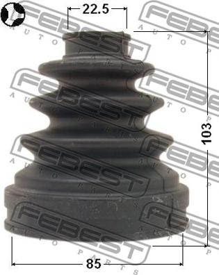 Febest 0115-140T - Bellow, drive shaft autospares.lv