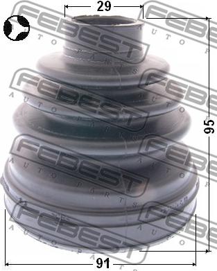 Febest 0115-KUN26T - Bellow, drive shaft autospares.lv