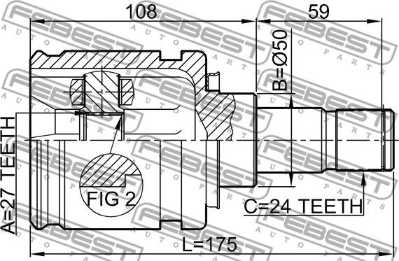 Febest 0111-ACV30LH - Joint Kit, drive shaft autospares.lv