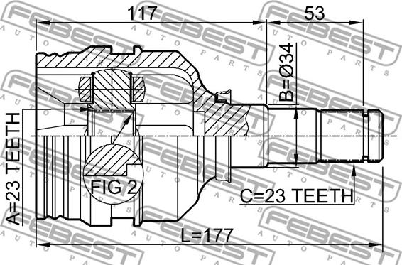 Febest 0111-ZZE120 - Joint Kit, drive shaft autospares.lv