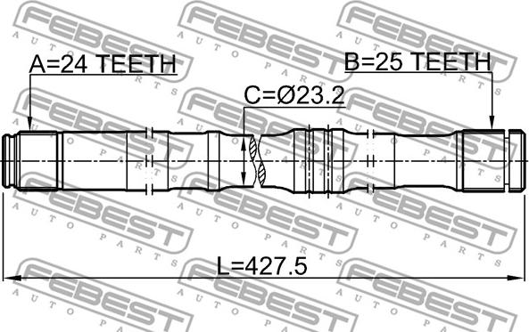 Febest 0112-ZNR10LH - Drive Shaft autospares.lv