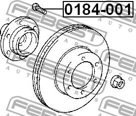 Febest 0184-001 - Stud, wheel hub autospares.lv