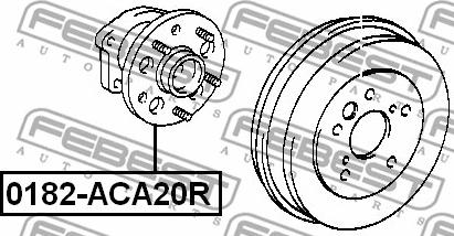 Febest 0182-ACA20R - Wheel Hub autospares.lv