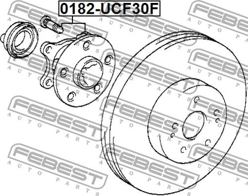 Febest 0182-UCF30F - Wheel Hub autospares.lv