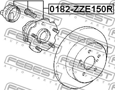 Febest 0182-ZZE150R - Wheel Hub autospares.lv