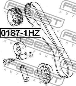 Febest 0187-1HZ - Tensioner Pulley, timing belt autospares.lv