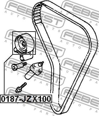 Febest 0187-JZX100 - Tensioner Pulley, timing belt autospares.lv