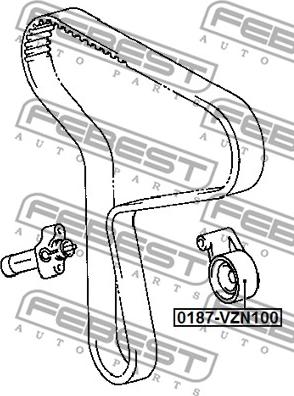 Febest 0187-VZN100 - Tensioner Pulley, timing belt autospares.lv