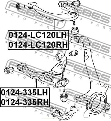 Febest 0124-LC120LH - Track Control Arm autospares.lv