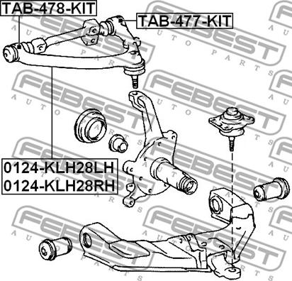 Febest 0124-KLH28RH - Track Control Arm autospares.lv