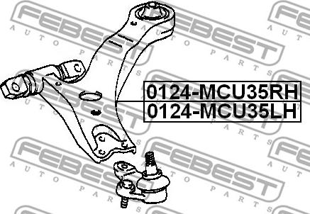 Febest 0124-MCU35LH - Track Control Arm autospares.lv