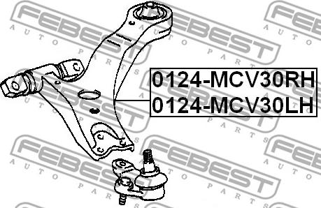 Febest 0124-MCV30LH - Track Control Arm autospares.lv