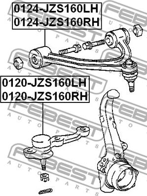 Febest 0120-JZS160RH - Ball Joint autospares.lv