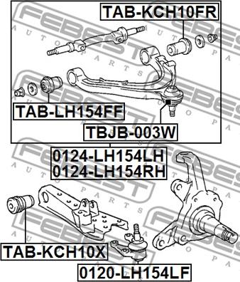 Febest 0124-LH154RH - Track Control Arm autospares.lv