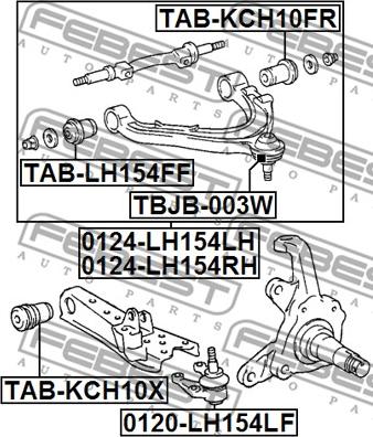 Febest 0124-LH154LH - Track Control Arm autospares.lv