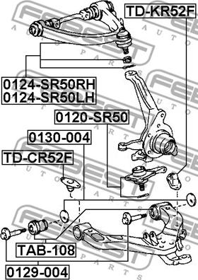 Febest 0120-SR50 - Ball Joint autospares.lv