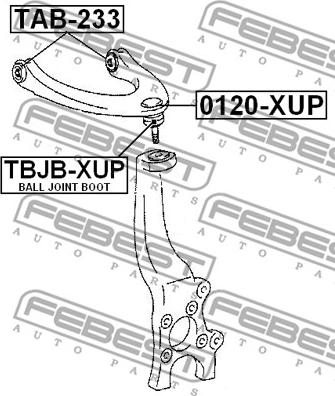 Febest 0120-XUP - Ball Joint autospares.lv