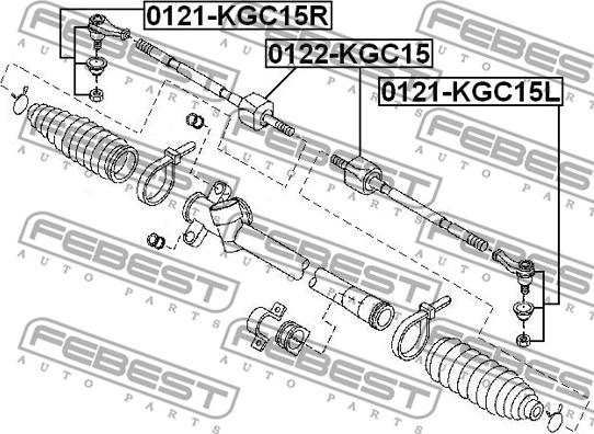 Febest 0121-KGC15R - Tie Rod End autospares.lv