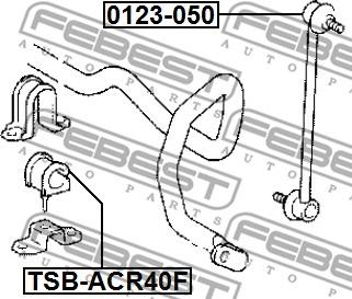 Febest 0123-050 - Rod / Strut, stabiliser autospares.lv