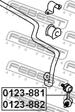 Febest 0123-882 - Rod / Strut, stabiliser autospares.lv