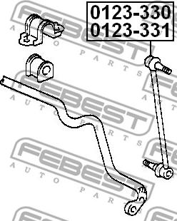 Febest 0123-330 - Rod / Strut, stabiliser autospares.lv