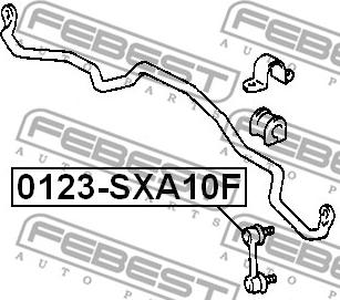 Febest 0123-SXA10F - Rod / Strut, stabiliser autospares.lv