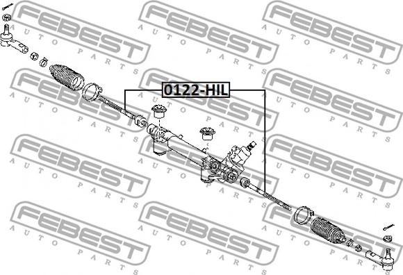 Febest 0122-HIL - Inner Tie Rod, Axle Joint autospares.lv