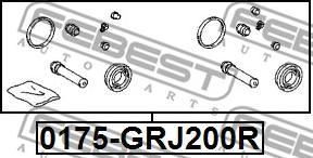 Febest 0175-GRJ200R - Repair Kit, brake caliper autospares.lv