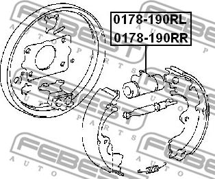 Febest 0178-190RL - Wheel Brake Cylinder autospares.lv