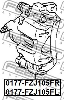 Febest 0177-FZJ105FR - Brake Caliper autospares.lv