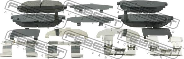 Febest 0801-G12R - Brake Pad Set, disc brake autospares.lv